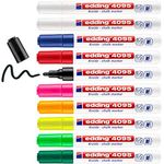 edding 4095 Kreidemarker - bunte Farben - 10 Kreidestifte - Rundspitze 2-3 mm - Kreidestift für Tafel abwischbar - zum Beschriften von Fenster, Glas, Spiegel - Tafelstift mit deckenden Farben