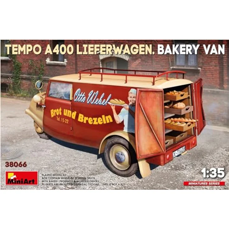Other 1:35 Tempo A400 Lieferwagen, Modellfahrzeug mit Backwaren und variablen Decals – Bild 7