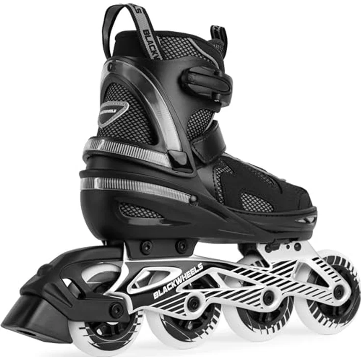 Blackwheels Flex Pro Inline Skates, atmungsaktiv für Jugendliche und Erwachsene, 84 cm Räder, Einlegesohle 38-41, Schwarz – Bild 2