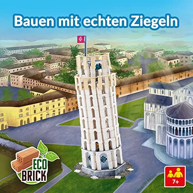 Brick Trick - Brick Trick Travel: Tower of Pisa - 260 wiederverwendbare EKO Brick Bausteine, Kreativ-Set für Kinder ab 7 Jahren – Bild 2