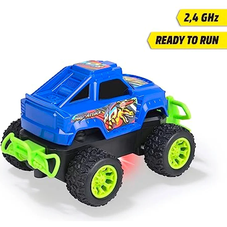 Dickie Toys - RC Monstertruck Rep Attack - ferngesteuertes Auto für Kinder ab 6 Jahre mit Fernbedienung (2-Kanal FS, 2,4GHz) und Batterien, 15,5 cm, bis 10 km/h – Bild 2