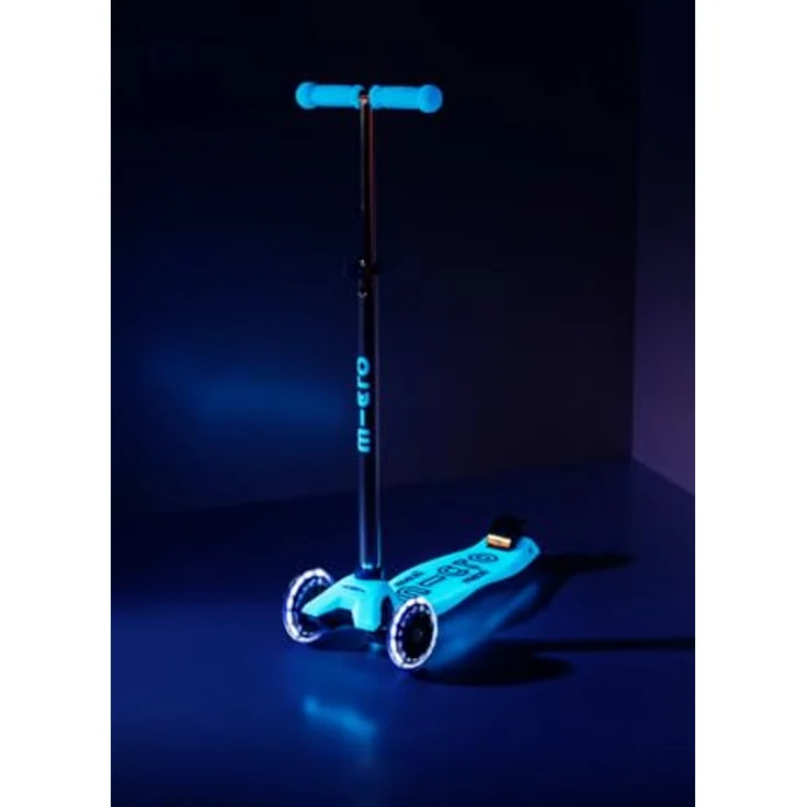 Micro Mobility Systems D GmbH micro Kinderroller | Scooter | maxi micro deluxe glow LED | crystal blue – Bild 4