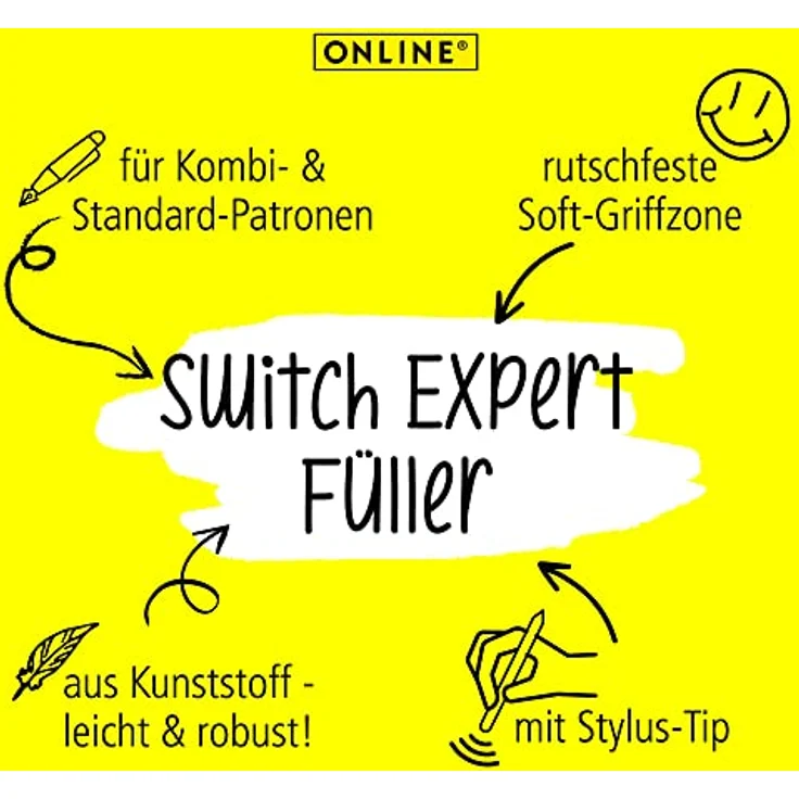 Online Pen Füller Switch Expert, ergonomisch, ideal für die Schule, mit Stylus-Tip – Bild 3