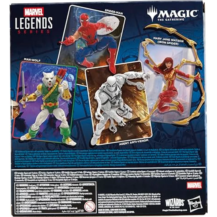 Hasbro Marvel Legends Series, Magic: The Gathering Agent Anti-Venom Action-Figur mit 14 Accessoires und exklusiver Foil Sammelkarte, 15 cm – Bild 4