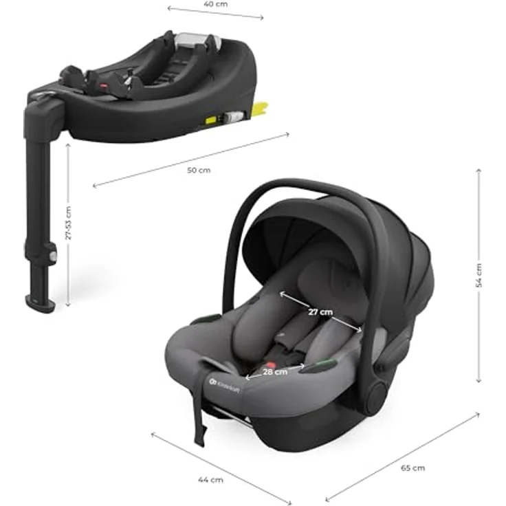 Kinderkraft Endura Safe Modular System, 3-in-1 Babyschale I-LITE, Kindersitz I-FIX ENDURA SAFE und Isofix Basis, für Kinder von 0 bis 12 Jahre, i-Size konform – Bild 12