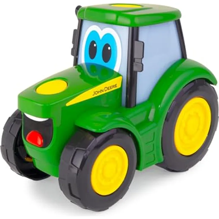 John Deere Lights N' Sounds Johnny, Spielzeugtraktor mit Magic Touch-Sensoren, inkl. Batterien, geeignet für Kinder ab 12 Monaten
