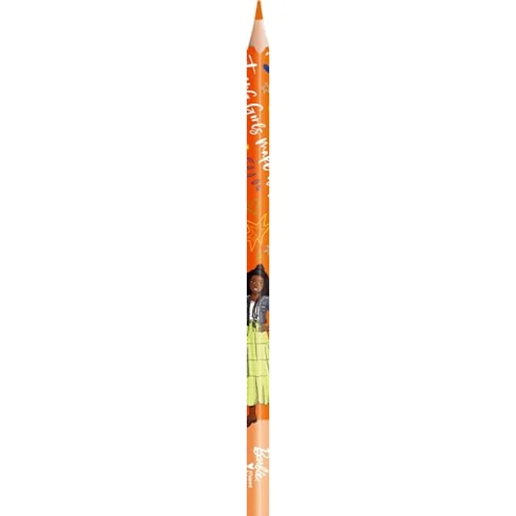 Maped Buntstifte BARBIE - 12 Stück - bruchfeste, weiche Mine - ergonomische Drei-Kant-Form - Barbie Pink – Bild 5
