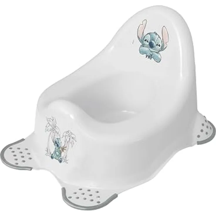 keeeper Stitch Babytopf, Anti-Rutsch-Funktion, Stitch Dekor, Weiß