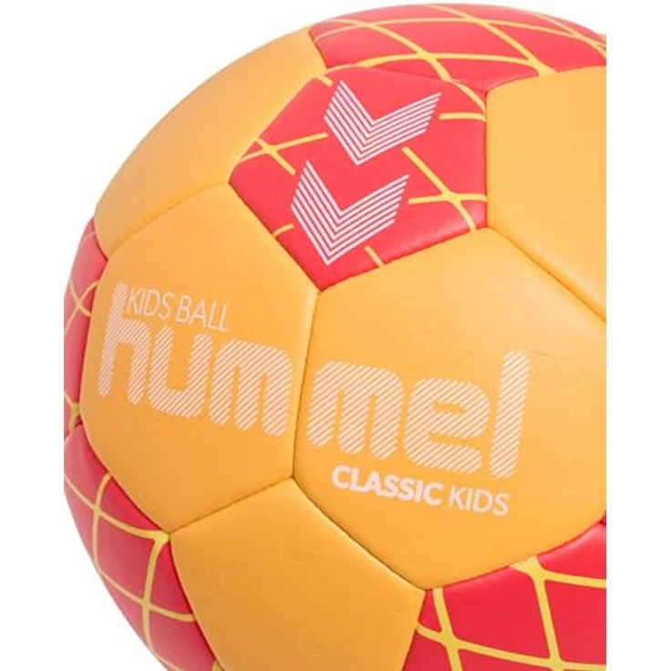 hummel hmlCLASSIC Kids HB Handball, 0, orange/red/yellow, strukturiertes Obermaterial, weicher Schaumstoff, präzise Maschinenstiche, winded Blase – Bild 2