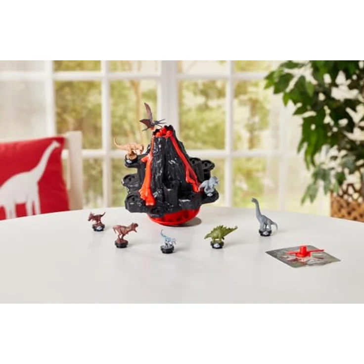 EPOCH Games Jurassic World Shaky Volcano, Geschicklichkeitsspiel mit 8 Dinosaurierfiguren für Kinder ab 4 Jahren – Bild 4