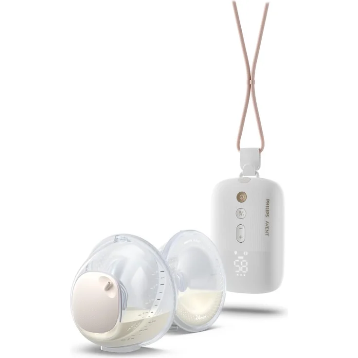 Philips Avent Hands-Free Premium Plus DUO SCF532/11, Milchpumpe für Damen mit effektiven Brustaufsätzen und einfachem Zusammenbau