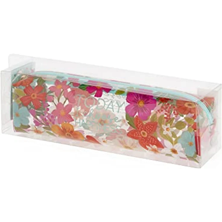 Legami Transparentes Schreibmäppchen - Flowers, Federmäppchen mit transparentem Design – Bild 2