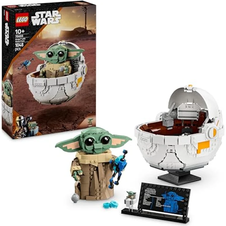 LEGO Star Wars 75403 Grogu in Seiner Repulsorwiege aus The Mandalorian - Minifigur zum Sammeln - Modell zum Bauen, Spielen und Ausstellen - Wohn-Deko - Geschenk für Jungen und Mädchen ab 10 Jahren – Bild 1