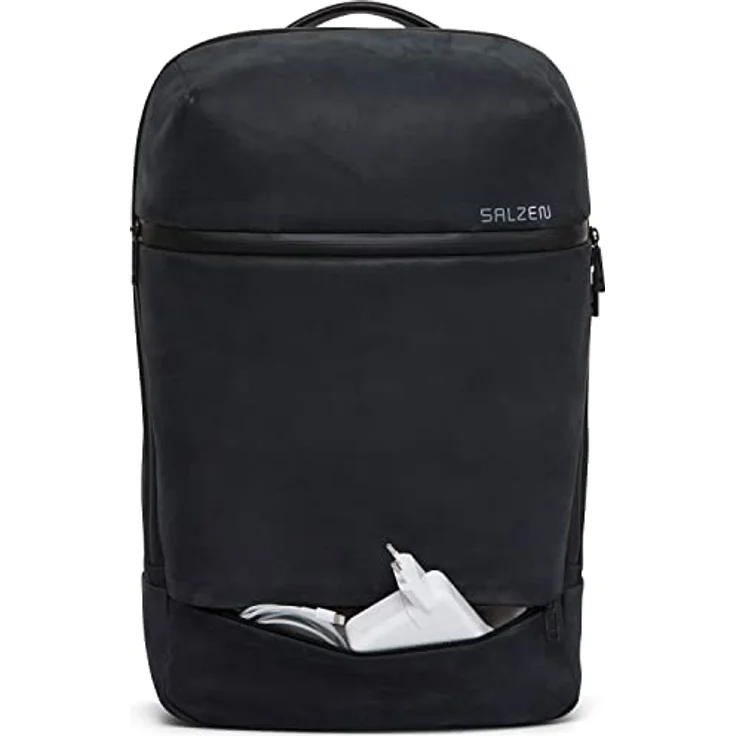 Salzen Rucksack Savvy Leather Charcoal Black – Bild 4