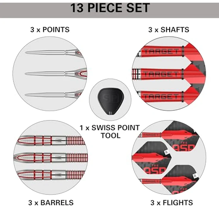 Target Darts Nathan Aspinall Gen 2, 95% Wolfram Steeldarts 24g mit Swiss Point-System und lebenslanger Garantie – Bild 5