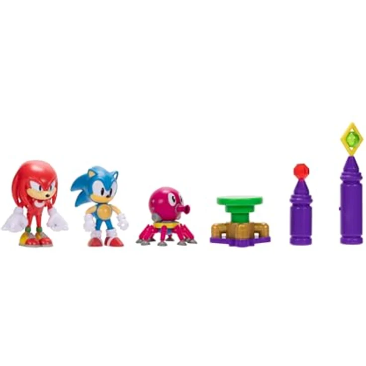 Sonic The Hedgehog Actionfigur 6,3 cm mit Gelenkpunkten und Zubehör im Oil Ocean Diorama, klassischer Oktus, von JAKKS Pacific – Bild 4