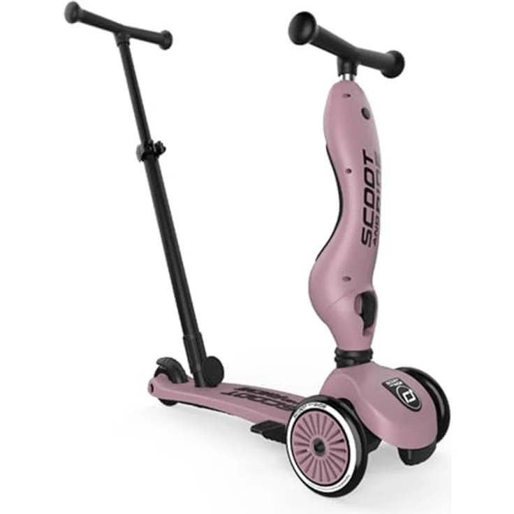 Scoot & Ride Highwaykick 1 Push and Go Kickboard mit Sitz Kinderroller Scooter 2in1 Laufrad mit Lenkstange ab 1 2 Jahren mitwachsend Höhenverstellbar werkzeuglos (Wildberry) – Bild 2