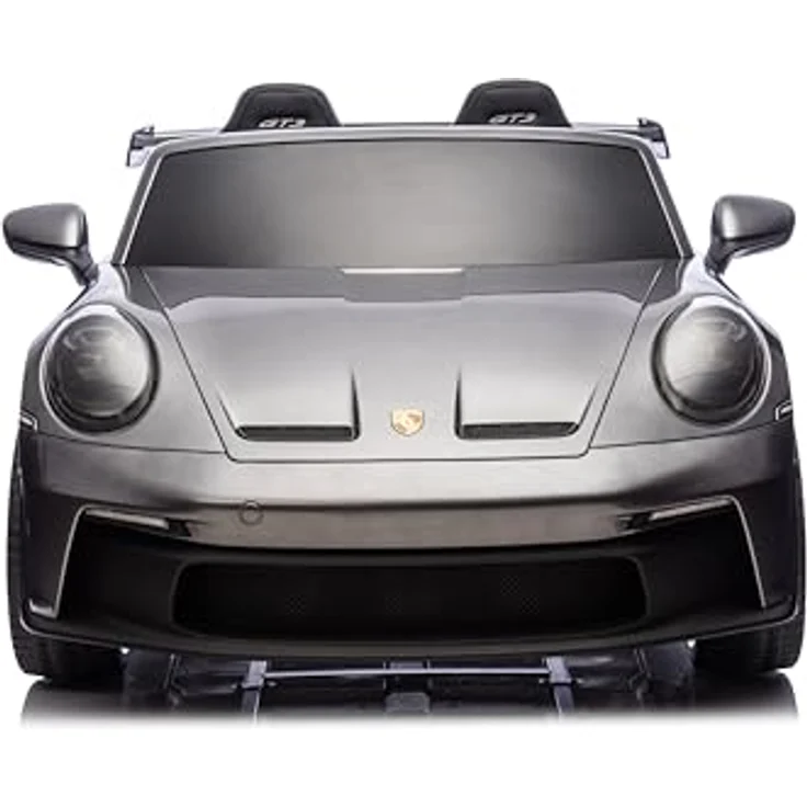 FINOOS Kinder Elektroauto Porsche 911 GT3, 24V, 2-Sitzer mit 2,4GHz Fernbedienung, 4 x 200 Watt Motoren, Grau, für 1-7 Jahre – Bild 2