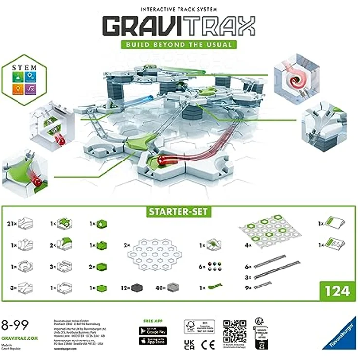 Ravensburger GraviTrax Starter-Set. Interaktives Kugelbahnsystem, Konstruktionsspielzeug für Kinder ab 8 Jahren. Kombinierbar mit allen GraviTrax Produktlinien, Starter-Sets, Extensions und Elements – Bild 2