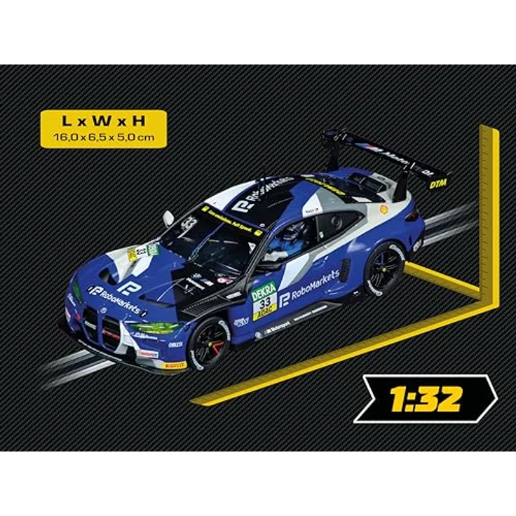 Carrera 32012 Digital132 BMW M4 GT3 Schubert Motorsport, No.33 DTM 2023 / Maßstab 1:32 Slotcar, Front- und Rück-/Bremslicht, digital steuerbar – Bild 2