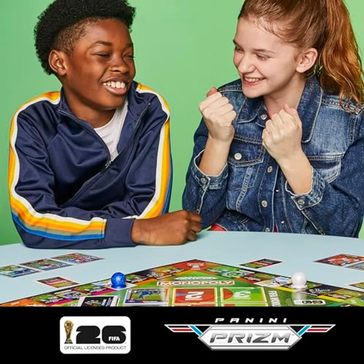 Monopoly Panini Prizm: FIFA World Cup 2026 Brettspiel mit Sammelkarten, für 2-6 Spieler, ab 8 Jahren - Deutsche Version – Bild 4