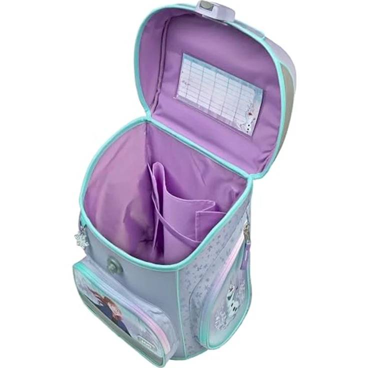 Scooli Frozen/Eiskönigin Schulranzenset (5-Teilig) - Schulranzen-Set mit Schultasche, Federmäppchen, Turnbeutel, Schlamperetui, Schlüsselanhänger – Bild 3