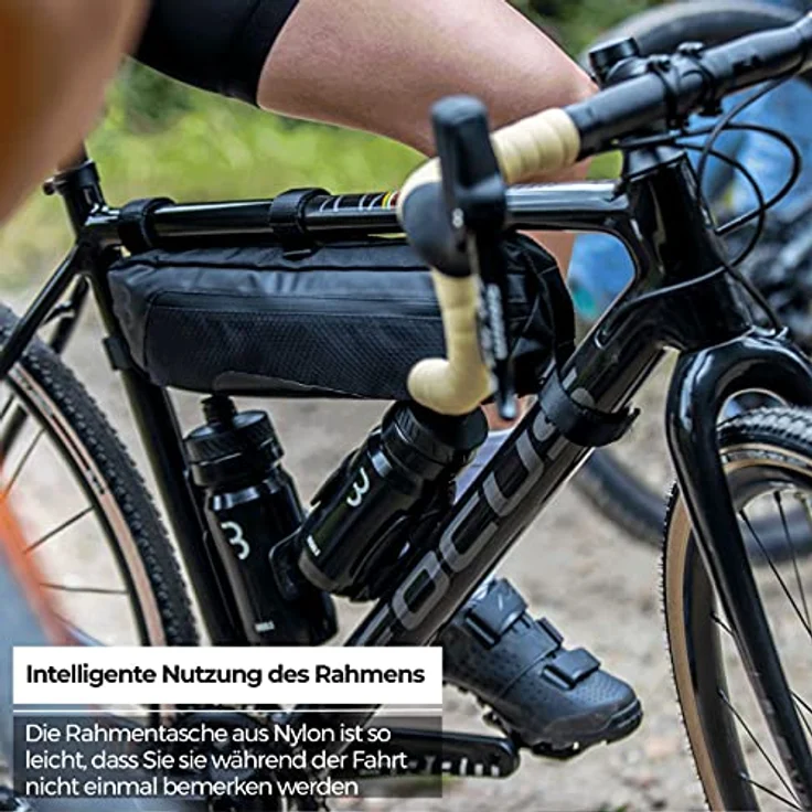 BBB Cycling Fahrradtasche Rahmen Wasserabweisend I Fahrrad Rahmentasche I Bike Bag für Race Road Und Mountainbikes I Schwarz I Middle Mate BSB-142 – Bild 2