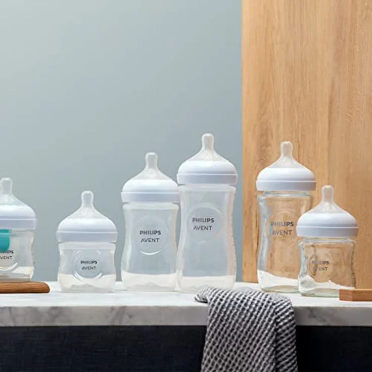 Philips Avent Babyflaschen Natural Response aus Glas – 2x Babyflasche, 240 ml, BPA-frei, für Neugeborene ab 1 Monat (Modell SCY933/02) – Bild 8