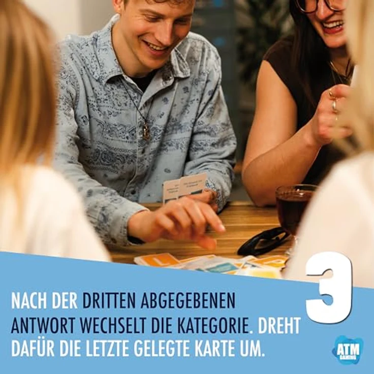 ATM GAMING QuickStop - Das Buchstaben-Duell - Familien-Edition, Gesellschaftsspiel für 2-7 Spieler ab 7 Jahren, 240 familienfreundliche Themenkategorien, umweltfreundlich gedruckt – Bild 7