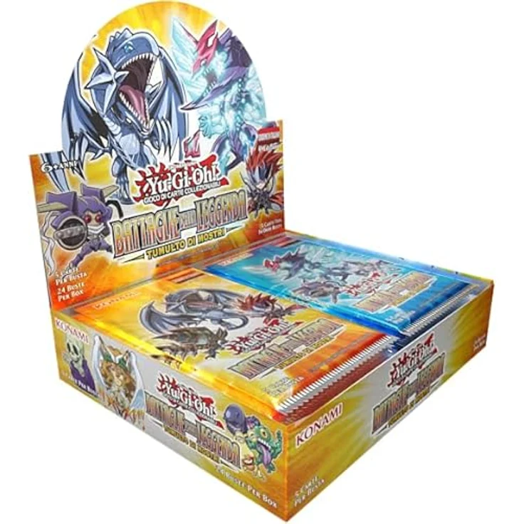 YU-GI-OH! Battles of Legend: Monster Mayhem Display (24) mit 1 Geheime Selten, 1 Ultra Rare Dragon Girl, P.U.N.K. oder Orcust-Themenkarte, 3 weitere Ultra Rares – Bild 1