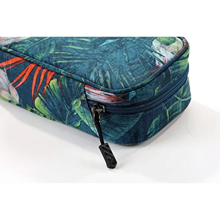 NITRO Pencil Case XL Tropical, Federtasche mit 7 Stiftschlaufen, Geodreieck, Radierer und geheimbereich für Schule und Beruf – Bild 4