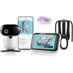 Motorola Nursery PIP1710 Connect, WLAN-Babyphone mit motorisierter HD-Kamera, 12,7 cm (5 Zoll) Touchscreen, Weinerkennung, Nachtsicht und 2-Wege-Kommunikation