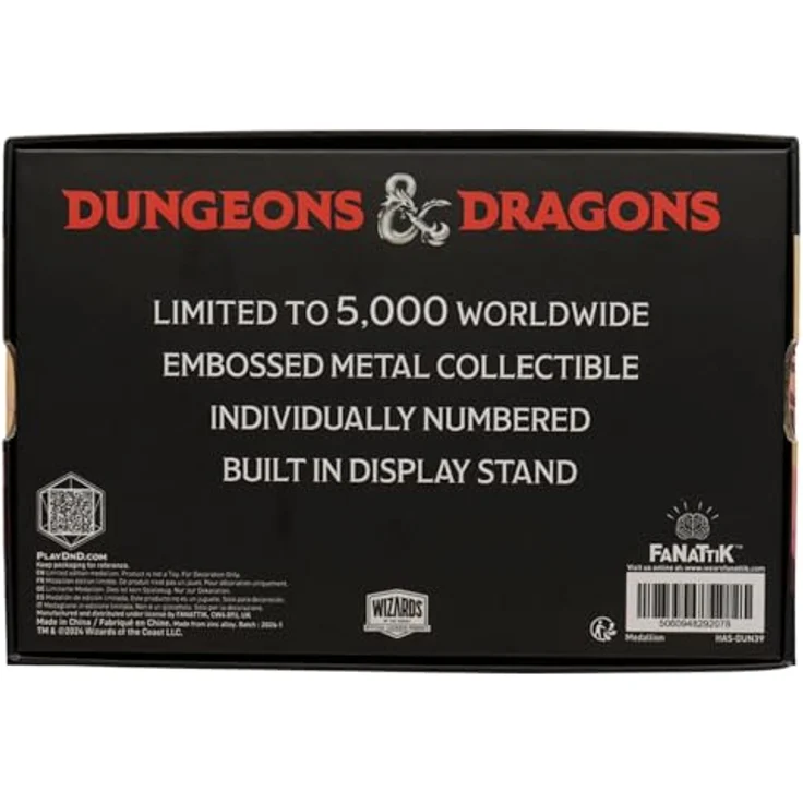Fanattik Dungeons & Dragons médaillon Lady of Pain Limited Edition, Goldfarbene Sammleredition mit stark geprägtem Design, limitiert auf 5.000 Stück weltweit – Bild 7