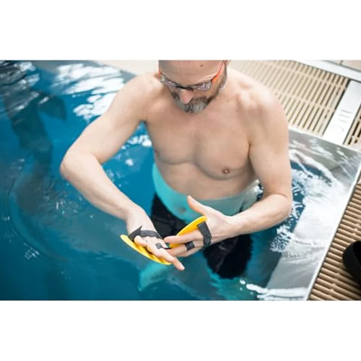 Sport-Thieme Finger-Paddles, unzerbrechlich, formstabil, für Technik- und Krafttraining aller Schwimmstile, wasserabweisend, Kunststoff – Bild 2