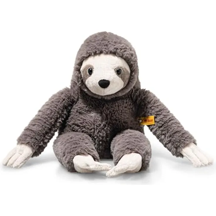 Steiff Sanny Faultier 35cm, dunkelgrau, kuschelweiches Schmusetier, waschmaschinenfest, für Mädchen und Jungen