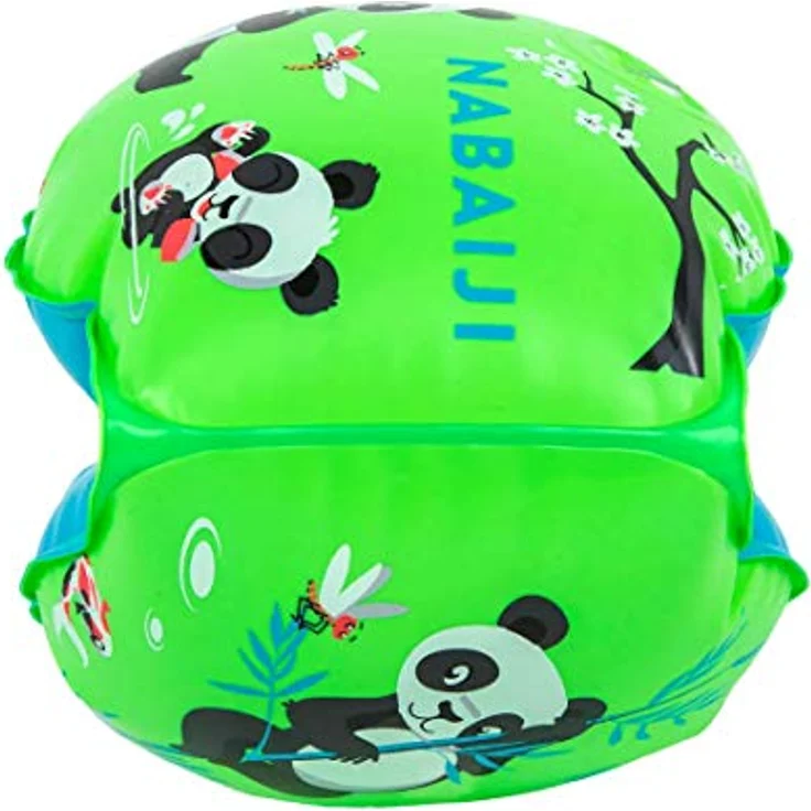Nabaiji Schwimmflügel für Kinder, Grün, Panda bedruckt, Aufblasbare Schwimmhilfen 11-30 kg, Stabilität und Sicherheit beim Entdecken – Bild 2