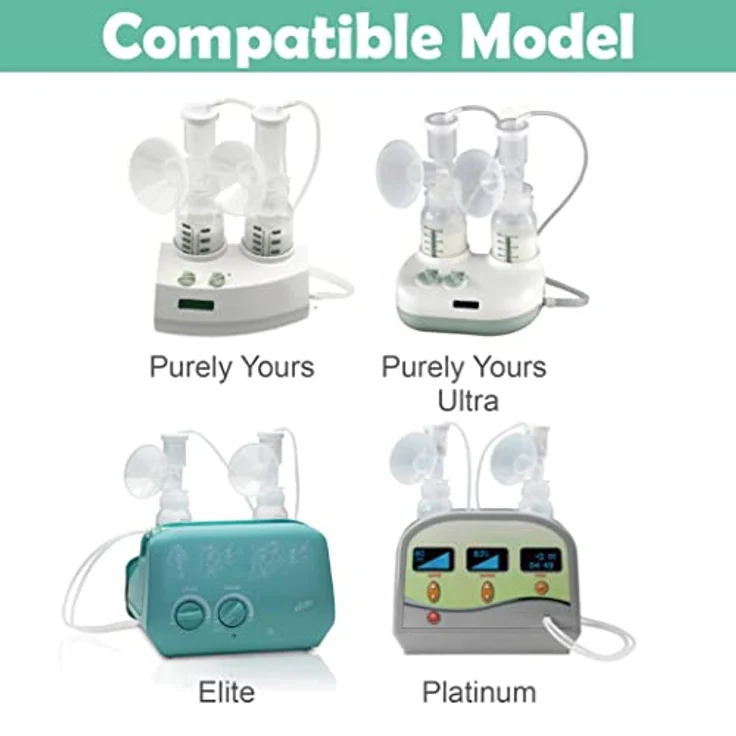 Pumpteile für Ameda Purely Yours Pumpen; Inkl. Top Cap Silikonmembran Entenschläuche und Adapter ersetzt Ameda Ersatzteil – Bild 3