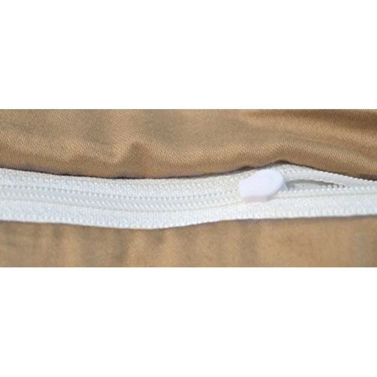 Kinzler B-10000/02 hochwertige Baumwoll-Satin Bettwäsche Uni, modern, 80x80 + 135x200 cm, beige – Bild 4