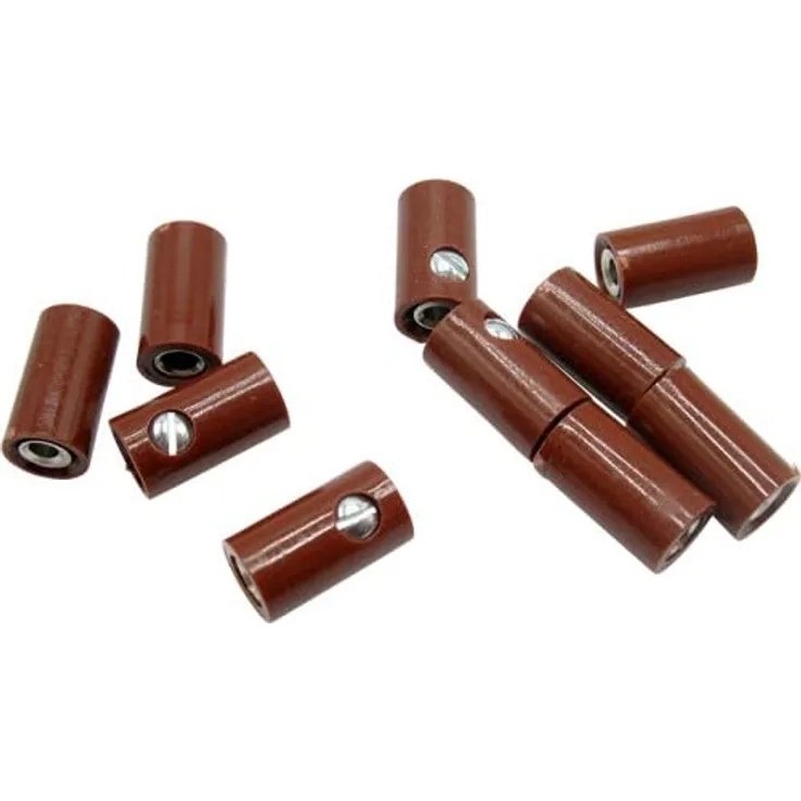 51402 Querlochstecker Buchse Kupplung Muffe 2,6mm braun (10 Stück) - Preisvergleich