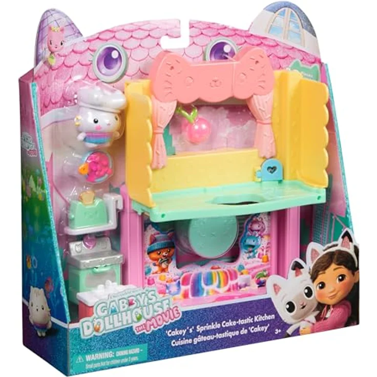 Gabby's Dollhouse Gabby’s Dollhouse: Der Film – Portal Raum Kuchis zuckersüße Sprinkleküche mit 8 Zubehörteilen & Kachi Figur für Kinder ab 3 Jahren – Bild 2