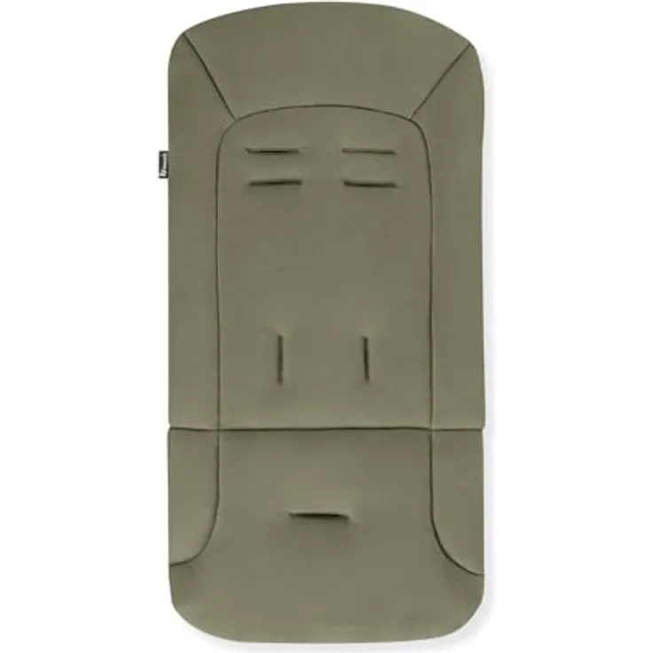 hauck Universal Sitzauflage für Buggys, Kinderwagen, Kinderfahrradanhänger, Baumwolle, Atmungsaktiv, Weich, Einfache Befestigung, Sommer & Winter (Olive)