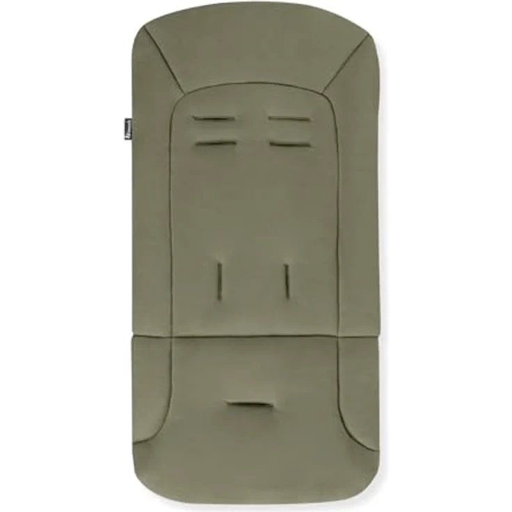hauck Universal Sitzauflage für Buggys, Kinderwagen, Kinderfahrradanhänger, Baumwolle, Atmungsaktiv, Weich, Einfache Befestigung, Sommer & Winter (Olive) – Bild 1
