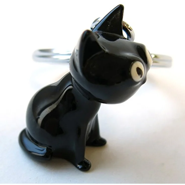 Troika "Felix" Schlüsselanhänger, metallguss Katze in schwarz, inkl. glänzenden Schlüsselring, das Original von Troika – Bild 5