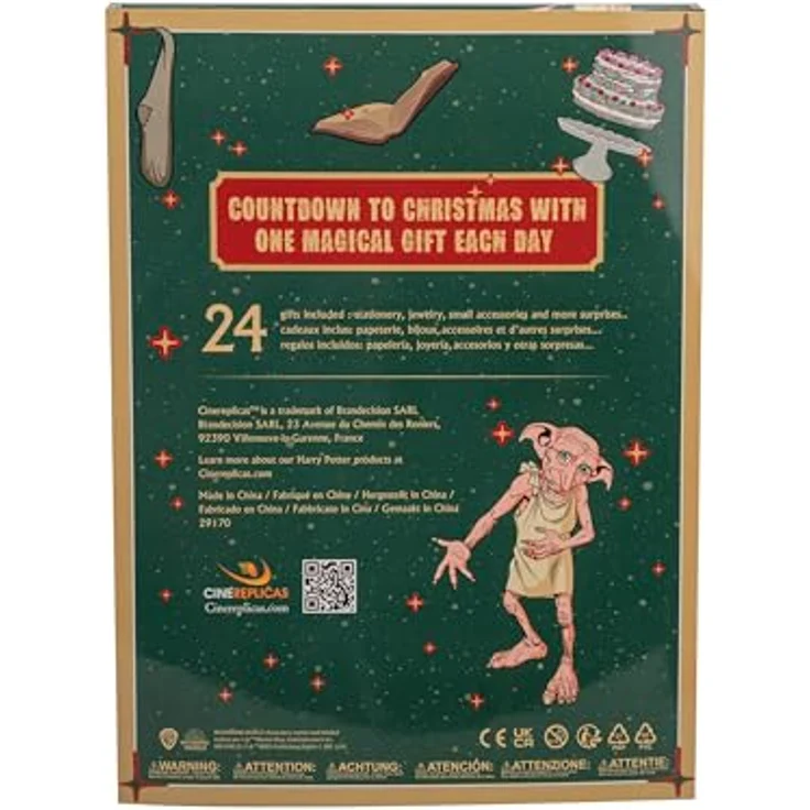 Cinereplicas Harry Potter - Dobby Adventskalender 2024 - Offizielle Lizenz, Magische Weihnachtsüberraschungen für Dobby-Fans in limitierter Auflage – Bild 3