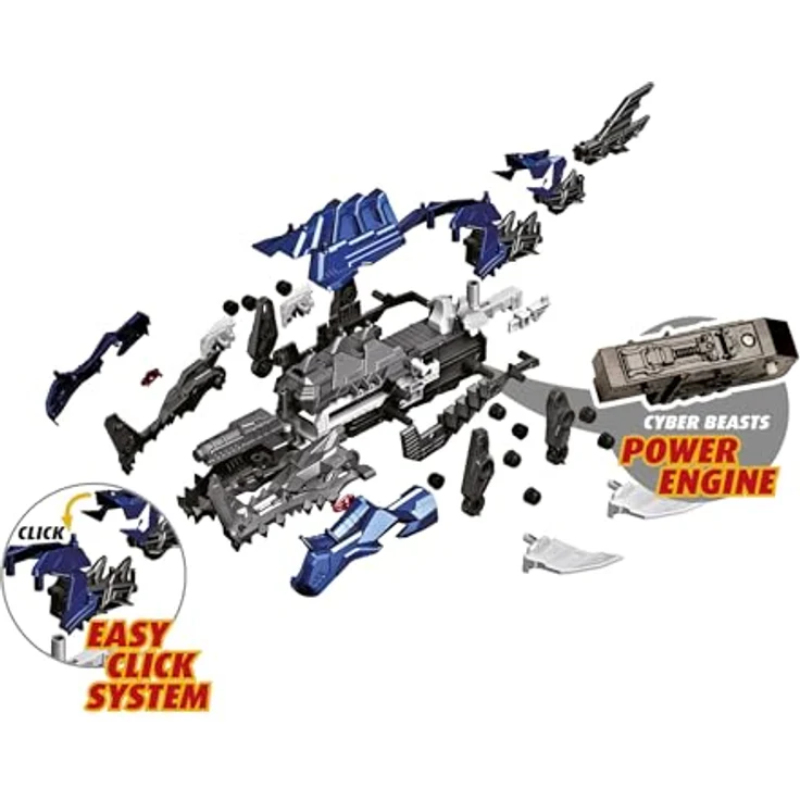 Revell CyberBeasts HydroFang, Modellbausatz mit easy-click-System, 1:35, 56 Teile, mehrfarbig, 350 mm lang – Bild 5