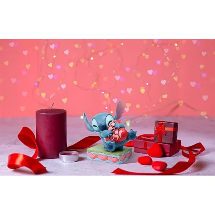 Enesco Stitch Dekorative Figur Umarmung Herz, 13x14x9 cm, mehrfarbig, Disney Traditions Lilo und Stitch – Bild 2
