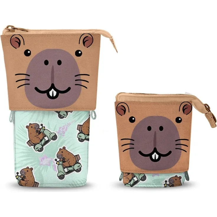 Karactermania Federmäppchen Oh My Pop! Capybara Green, süßes Federmäppchen mit Tierdesign