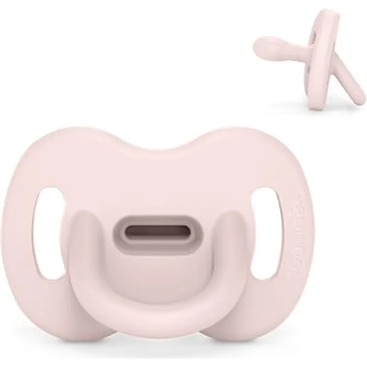 Suavinex Silikon-Schnuller, Physiologischer SX Pro-Sauger für Neugeborene, 0/6 Monate, weich & flexibel, ideal zum Schlafen, Colour Essence, Rosewater