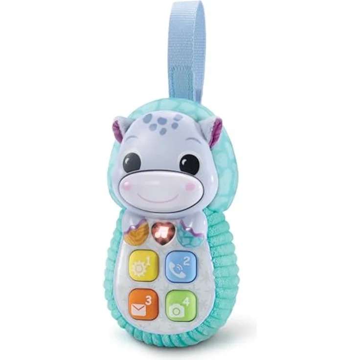 VTech Baby Hippo-Handy – Spielzeugtelefon in Nilpferd-Optik mit 5 Liedern und 15 Melodien - Für Kinder von 6-36 Monaten
