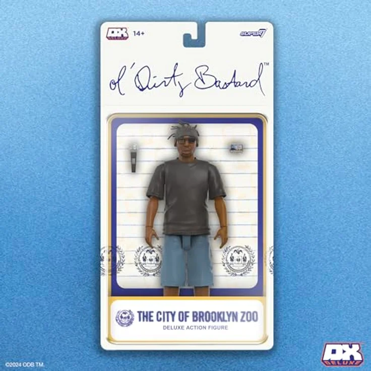 Super7 Ol' Dirty Bastard Deluxe - O.D.B Actionfigur mit Mikrofon- und Ausweis-Zubehör, 18 cm – Bild 4